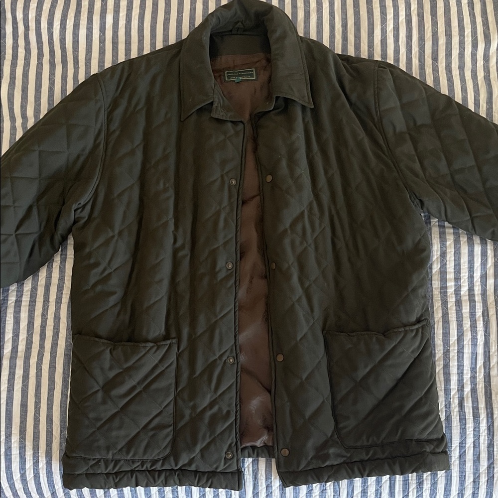 Men's Quilted Jacket - Olive Green